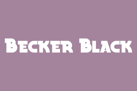 Becker Black: A Bold Slab Serif Font for Campaigns