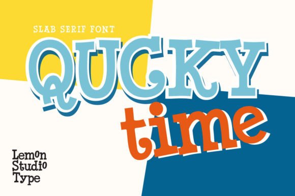 Qucky Time: A Playful Display Font for Bold Branding