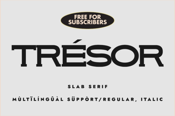 Trésor: A Slab Serif Font for Elegant Editorial Design
